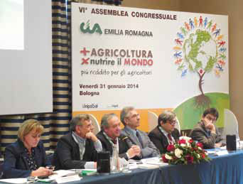 Il palco del Congresso Emilia Romagna